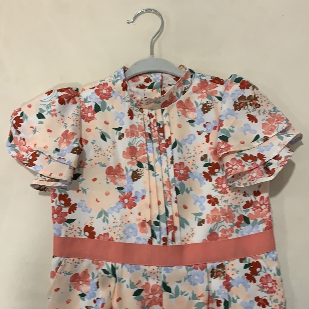 NWT Janie & Jack beautiful pink floral jumpsuit 18-24 mo.